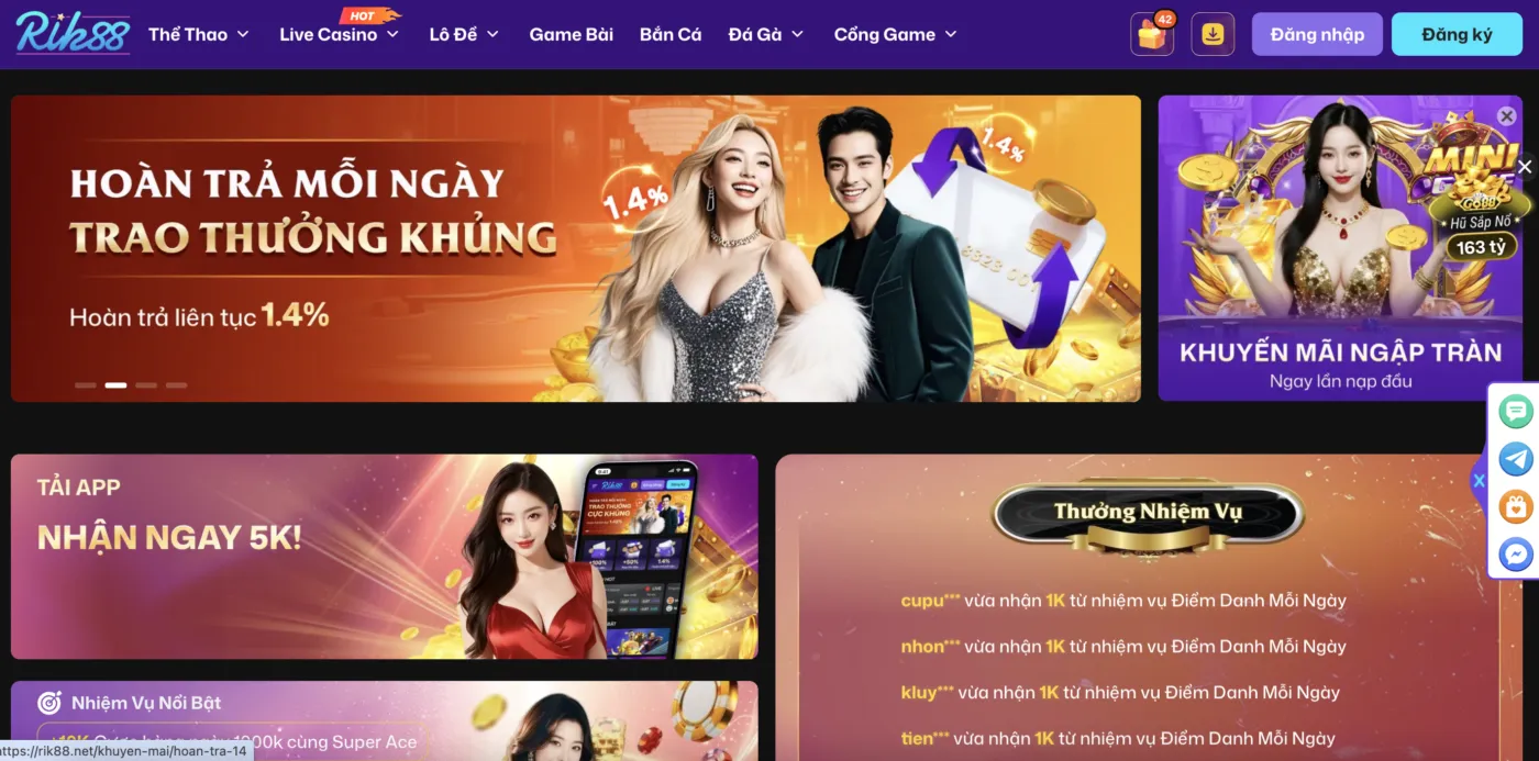Rik88 – Thương hiệu cá độ bóng đá kết hợp live casino cực cuốn